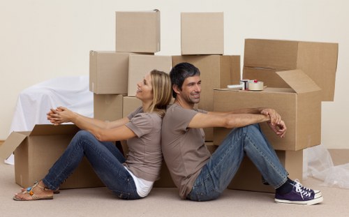 Local movers loading items for a house or flat move in Waddon
