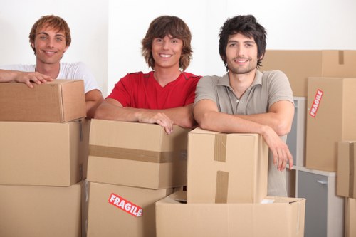 Removal team handling household items near Waddon