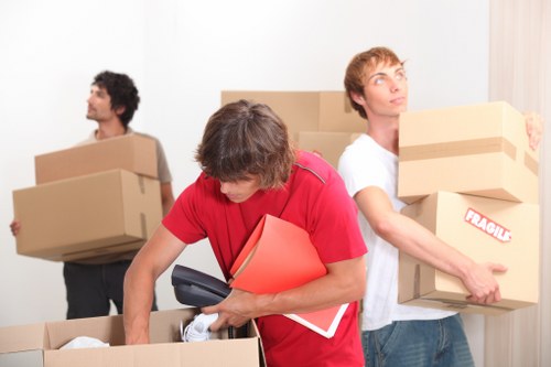 Furniture and boxes loaded into a moving truck for a Waddon move
