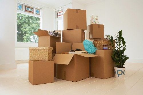 Furniture being wrapped and protected for a move