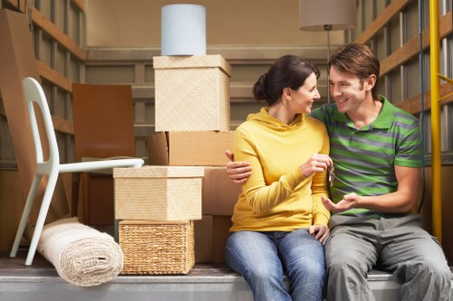 Careful handling of desks and equipment during an office relocation in Waddon